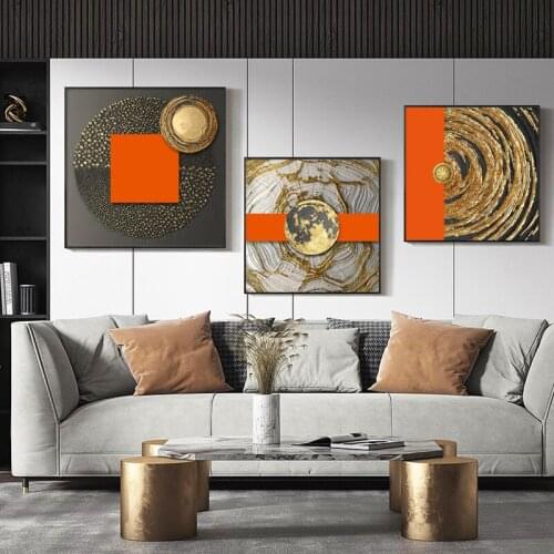 Abstract Gold Luxury Posters Nordic Canvas Art Painting Home Decor Wall Art Retro Print Living Room Vintage Minimalist Picture