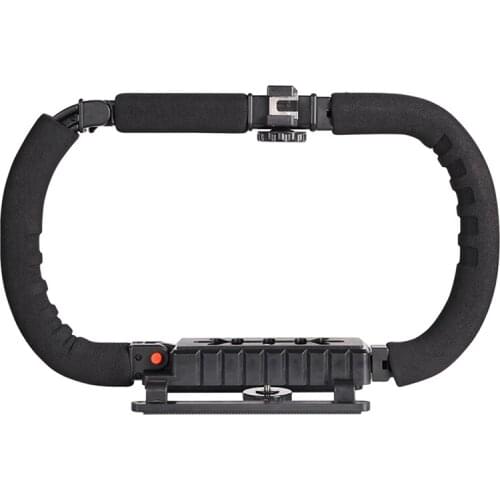 Action Camera Camcorder Stabilizer 2-Handed Vlog Video Holder Rig Low Position mount Detachable Grip Compatible with