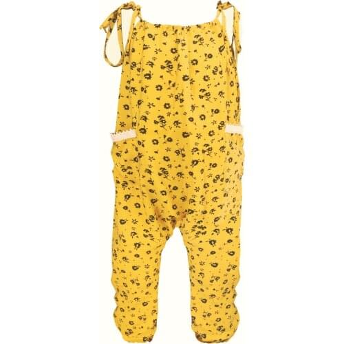 Baby Mika Girl Pocket Detailed Elastic Trousers Jumpsuit 4-8 Years Old Child Boy Knitted Set Zero Sleeve Jumpsuit