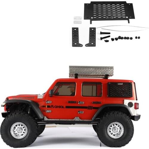 DJ AXIAL SCX10 III Tool Box Camp Table Open Cover Folding Boards Metal JEEP Wrangler RC Car Upgrade Accessories Parts rc carros