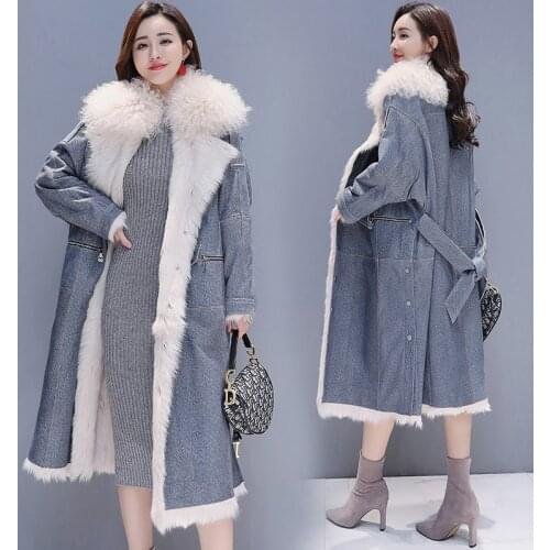 Long Winter Cotton Coats Women Thicken Warm Winter Jacket Female Elegant Wild Cotton Parka Ladies New With Belt Cotton Jackets