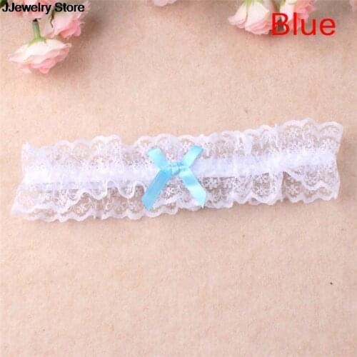 HOT! Women Sexy Lingerie Lace Floral Garter Belt Bowknot Leg Loop Wedding Garters Bridal Cosplay Fashion Stocking Ring White