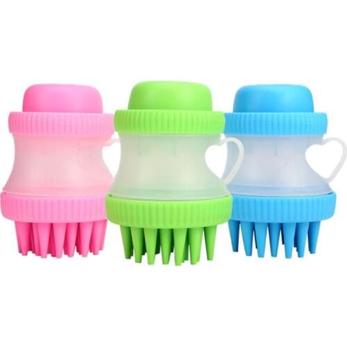 Pet Bathing Tool Massage Brush Palm-Sized Comfortable Massager Shower Tool Cleaning Washing Bath Dog Accessories