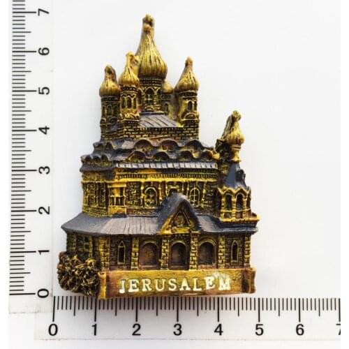 Israel Jerusalem creative tourism commemorative gift three-dimensional hand-painted magnetic stickers refrigerator stickers