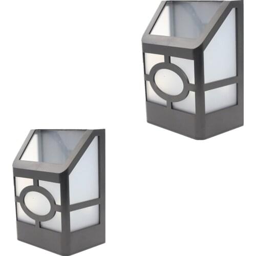 SANHOOII 2/4/6pcs Classical LED Solar Lamp Plastic Solar Recharge Light for Corridor Garden Path Fence Wall Lighting