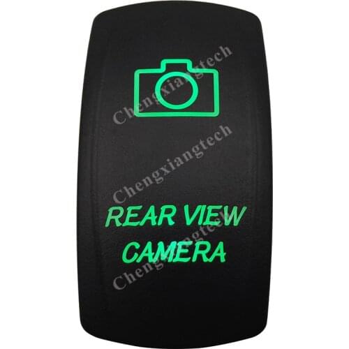 12V 24V Boat Car 5 Pin ON/OFF SPST Rocker Toggle Switch- REAR VIEW CAMERA- Green Led Waterproof IP66 for Carling ARB 4X4 NARVA