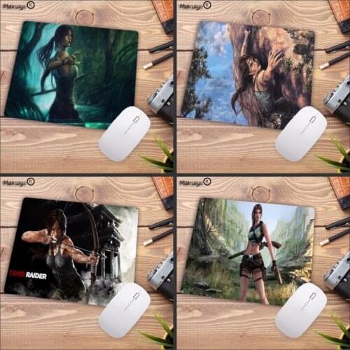 Mairuige Top Game Mouse Pad Print Tomb Raider Girl Rubber Gaming Speed Table Mouse Pad 180*220*2mm 200*250*2mm or 250*290*2mm