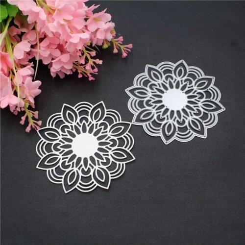 Metal Cutting Die Of Hollow Flowers Scrapbooking Mold Paper DIY Postcard Handmade Craft Stencil Album Handcraft Embossing Moulds