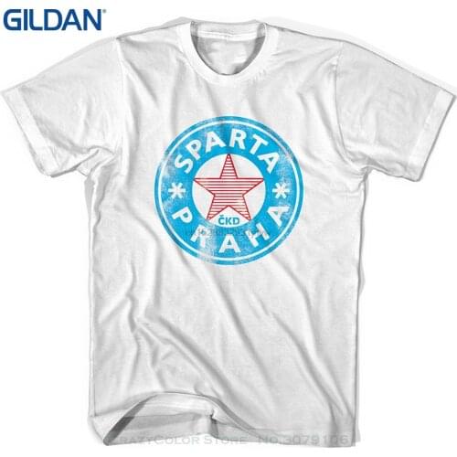 Round Neck Best Selling Male Natural Cotton Shirt Sparta Prague Soccerite T-shirt