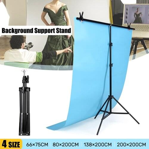 Newest 4 Sizes T-type Adjustable Background Frame Support Stand Metal Holder Photo Studio Backdrop System Photography Equipment