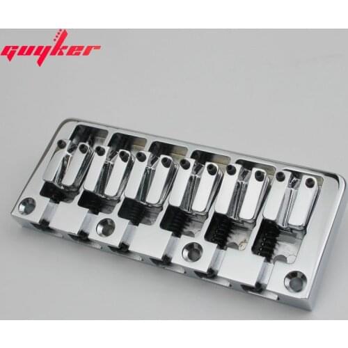 NEW 6 String Bass Bridge, 16.5mm Spacing CHROME