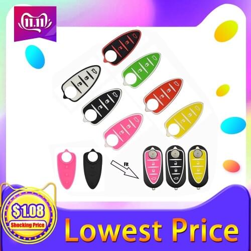 OkeyTech Silicone Rubber Car Key Pad For Alfa Romeo Giulietta 159 GTO GTA Mito Brera 3 Button Flip Remote Button Repair Key Pads