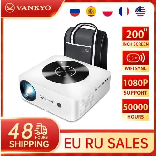VANKYO 1080P Projector Leisure E30WQ Full HD 5G WiFi Projector Support 4K Synchronize Mirroring File SYNC Screen MINI Projector