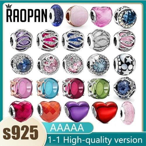 RAOPAN Fitted Original Concentric Knot Flower Love Starfish Gypsophila Charm Bead Silver 925 Female Jewelry