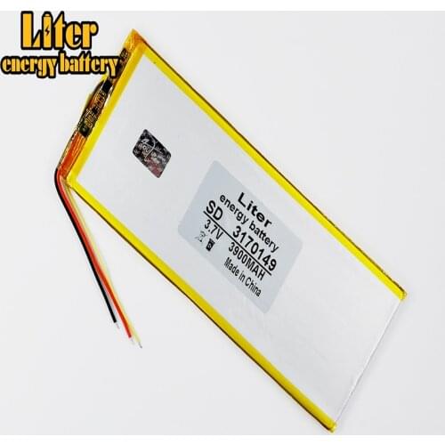 3 line The tablet battery 3170149 3.7V 3900MAH each brand tablet universal rechargeable lithium batteries