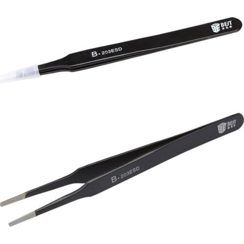 High Quality Mobile Phone Repair Precision Stainless Steel Electronic Reparing Anti-Static Tweezers