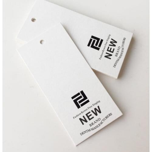 High Quality Custom 600g Embossed Logo Paper Tags Clothing Hangtag For Garment