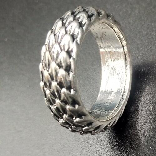 Dropshipping Viking Ring Norse Viking Dragon scales Ring Scandinavian Jewelry Feather Ring Dragonscale Rings For Women Men Amule