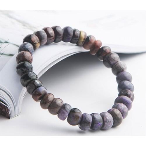 South African Natural Sugilite Bracelets For Women Female Stretch Gem Crystal Abacus Marquise Bead Natural Stone Bracelet
