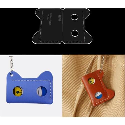 1 Set High quality DIY Leather Acrylic Cartoon bus card package sewing pattern diy handmade craft template size 21*9*1CM