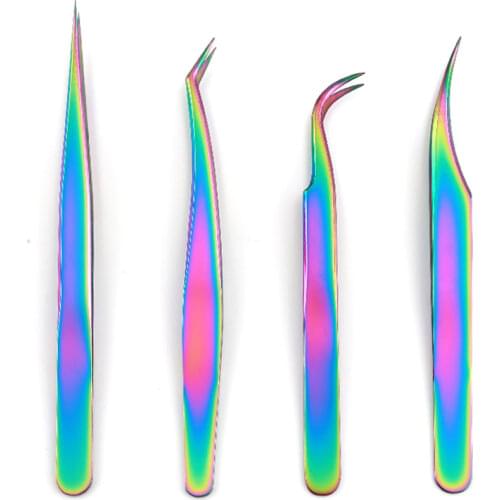 1pcs Grafting Eyelashes Extension Clip Curved Straight Nail Art Rhinestones Picking Tweezer Makeup Lashes Tweezers Beauty Tools