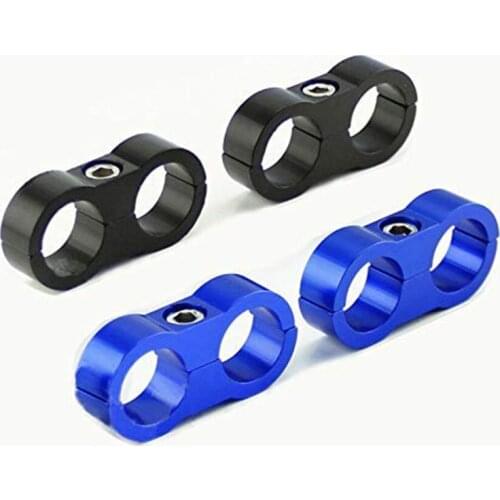 1Pc Stepped Billet Dual AN12 24MM Braided Hose Separator Clamp Cable Fastener