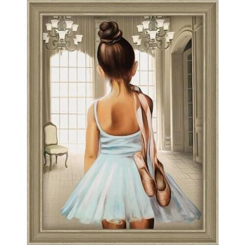 5D Diy Diamond Painting Little Girl Ballet Embroidery Full Square Round Drill Cross Stitch Rhinestone Handmade Products Crafts