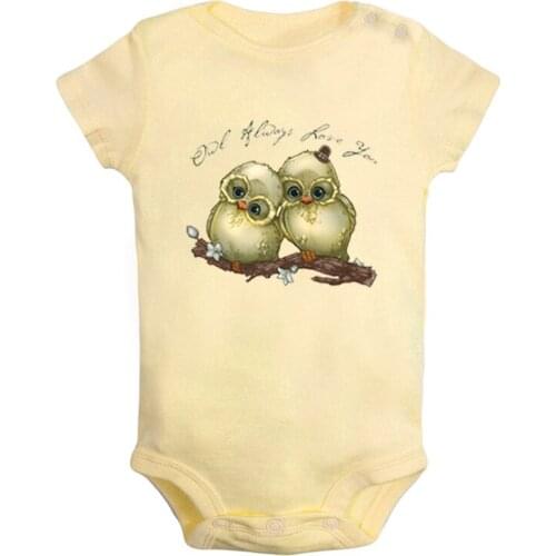 9 Pink Cute Winking Owl flying owl drawing Design Newborn Baby Boys Girls Outfits Jumpsuit Print Infant Bodysuit Clothes