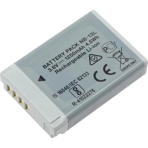NB-13L NB13L 1250 mAh 3.6V Camera Battery for Canon PowerShot G5X G7 X Mark II G9X SX720 SX730 SX740 HS Camera CB-2LH charger