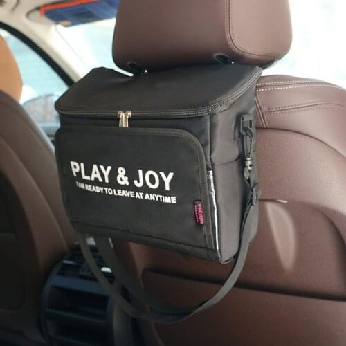 Car Insulation Bag Oxford Cloth Ice Bag Outdoor Picnic Shoulder Bag Auto Chair Back Pocket Storage Box Organizer