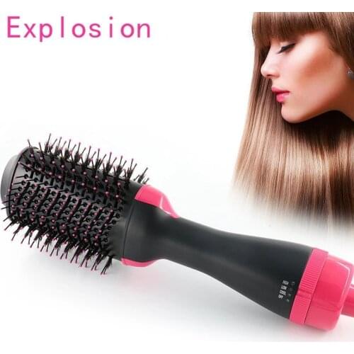 Hair Dryer Hot Air Brush Hair Straightener 2 in 1One-step electric ion hair dryer hair curler Hair styling electric wind comb