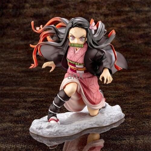 Demon Slayer Anime Figure Kamado Nezuko with 21.5cm PVC Material Toys For Kids Collection Figurine