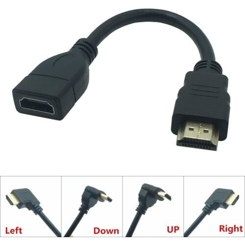 Extension Cable HDMI-compatible male to female HDTV UP/Down/Left/Right Angled 1.4v Extended Cable for LCD Laptop PS3 Projector