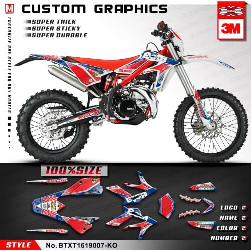 KUNGFU GRAPHICS Motocross Decor Design Decal Waterproof Sticker Kit for Beta 250 300 Xtrainer X-Trainer 2016 2017 2018 2019 2020