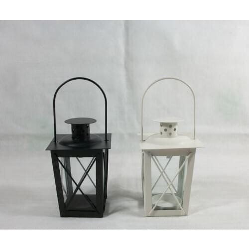 Metal candle holder Small Iron lantern Smart Design Metal Lantern Black Color/White Color Fast shipping F20173095