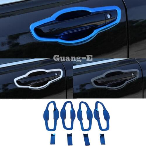 Car Cover Detector Trim ABS Chrome External Door Bowl Sticks Lamp Frame Moulding For Honda CRV CR-V 2017 2018 2019 2020