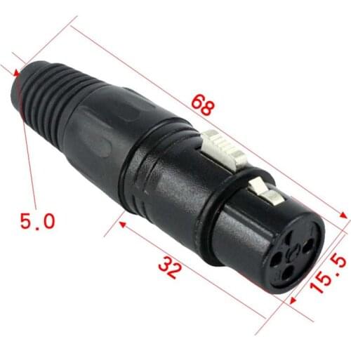 8PCS/lot Original FOR NEUTRIK connector 4pcs XLR Male Female Connector 3 Pin XLR Microphone Audio Connector Plug