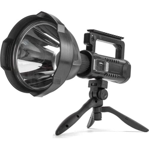 Rechargeable Spotlight Flashlight High Lumens,Led Searchlight With Tripod And USB Output,Handheld Spotlight For Camping