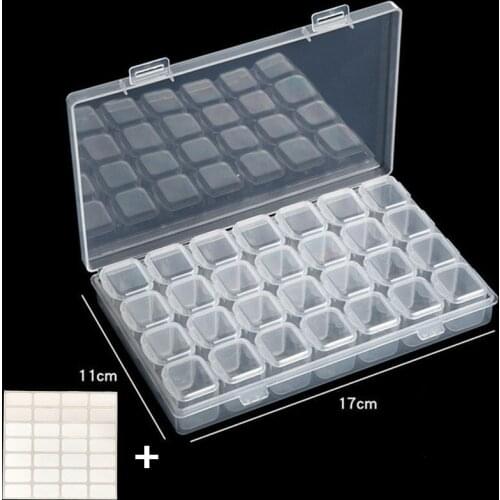 28 Grid Dismountable diamond painting Tools Accessories Diamond Embroidery Cases PP plastics Box Organizer Home Storage boxes