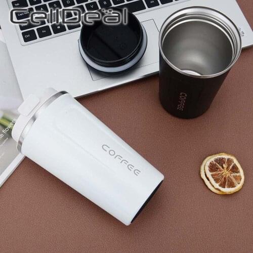 Stainless Steel Portable Coffee Cup Creative 380ml/510ml Heat Preservation Water Bottle Suitable for Hiking Camping Gifts