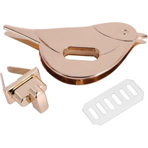 Cute Bird Turn Lock Snap Bag Accessories Buckle Twist Turn Lock Snap Clasps Closure DIY Purse Hardware Light Golden