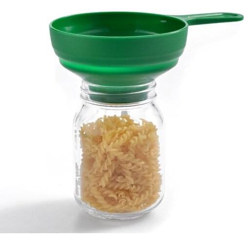 Food Grade Funnel PP Plastic Silicone Gel Folding Funnel Foldable Telescopic Funnel Liquid Oil Funnel Filling Kitchen Suppies