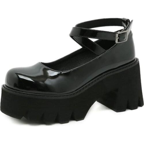 Lolita Shoes Women Japanese Style Vintage Soft Sister Girls High Heels Waterproof Platform shoes College Student Cosplay Shoes