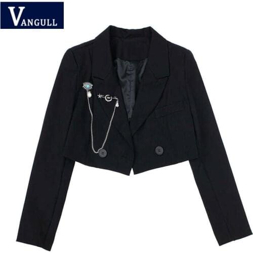 Женские пиджаки с коротким рукавом Vangull China At AliExpress