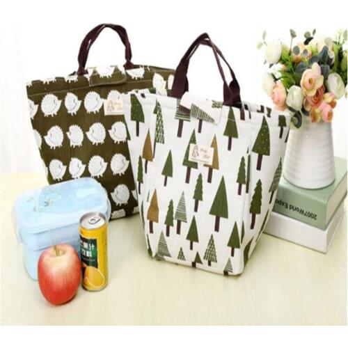 Waterproof Lunch Bag for Women kids Men Cooler Lunch Box Bag Tote canvas lunch bag Bottle Insulation Package Portable