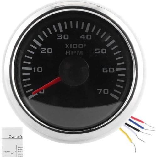 High Indication Accuracy Car Tachometer 7000Rpm Tachometer Construction Machinery for Motor Boats Car Modification Motorcycles