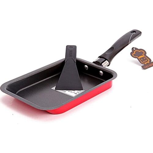 Japanese Omelette Pan Rectangular Mini Non-Stick Carbon Steel Egg Rolls Pancake Frying Pot Kitchen Cookware With No Spatula
