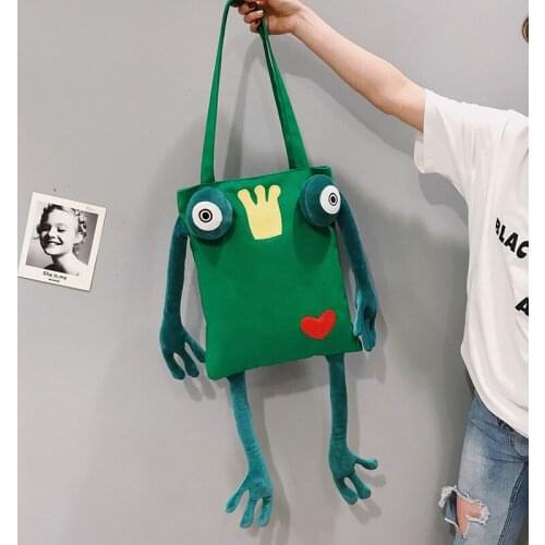 Caring for your demon cat Letter Print Summer Women Casual Shoulder Bag Large Capacity Cartoon Print canvas Harajuku Bags