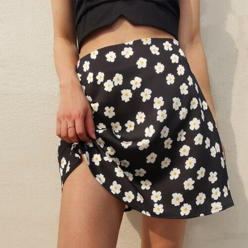 2021 Summer New Flower Print Sexy Mini Skirt Women High Waist Zipper Casual Slim Streetwear Ladies Leopard Skirt Female