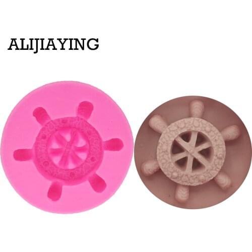 M1331 1PC Rudder Boat Silicone Fondant Mold Cake Decorating Tools Cupcake Candy Chocolate Gumpaste Moulds Resin Clay Soap Mold